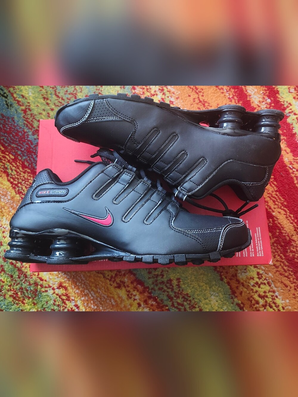 Nike Men's Size 10 Black and Red Shox Running Shoes-BRAND NEW